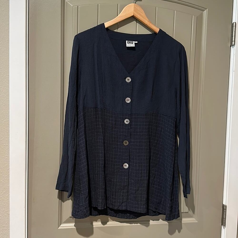 JOHNNY WAS Button-Down Top M
